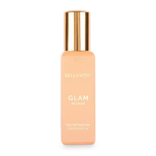 Luxury GLAM Eau de Parfum - Travel Size 20 ml | White Floral, Orange, Jasmine & Honey Notes | Long-Lasting Women's Fragrance