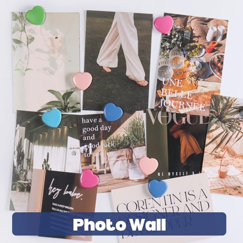 DUJEQM Strong Refrigerator Magnets - 100 Pack Colorful Heart Design