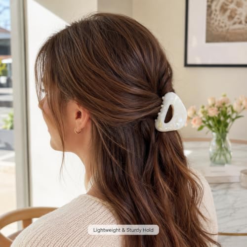 Babeorn 4 Pack Small Acetate Claw Hair Clips for Women - Mini Hairpins for Fine Hair & Daily Styles (Variation B)