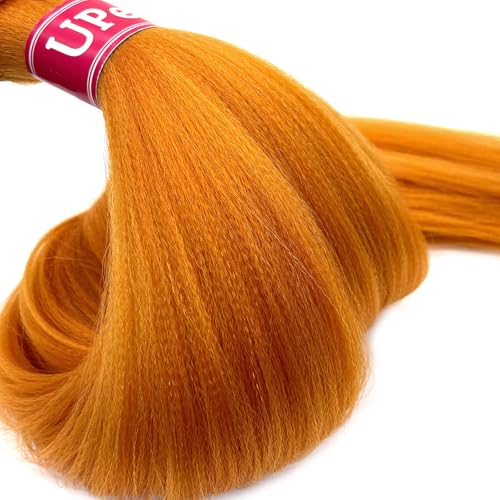 30 Inch Ginger Burnt Orange Pre-Stretched Braiding Hair - 6 Bundles