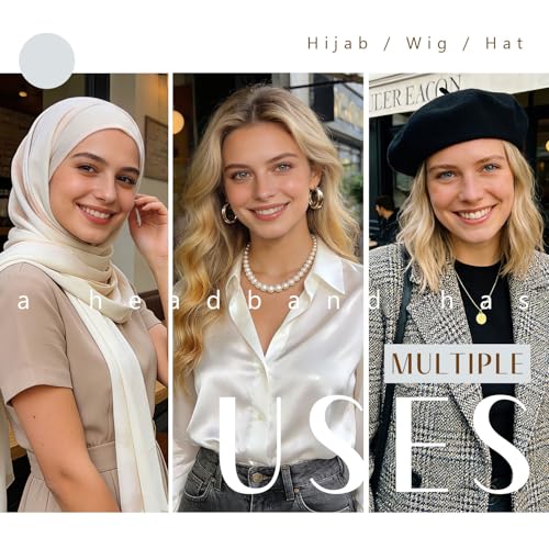 Dreamlover Anti-Slip Wig Grip Band, Soft Adjustable Wig Grip, Hairline Protection for Wigs, Headscarf, Hats, Easy to wear for Daily & Outdoor Casual Use, Nude, 2 PCS