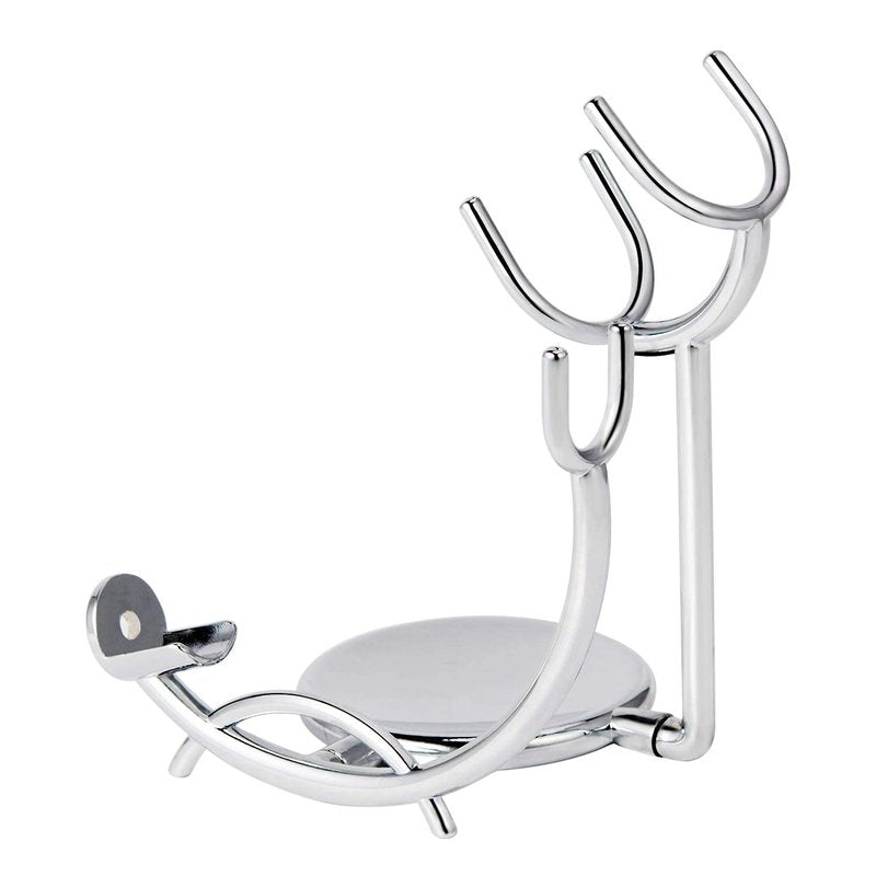 Grandslam Shaving Razor and Brush Stand, Stainless Steel Shaving Razor Holder, Compatible with Long and Short Handle Safety Razor, Straight Razor and Barber Razor