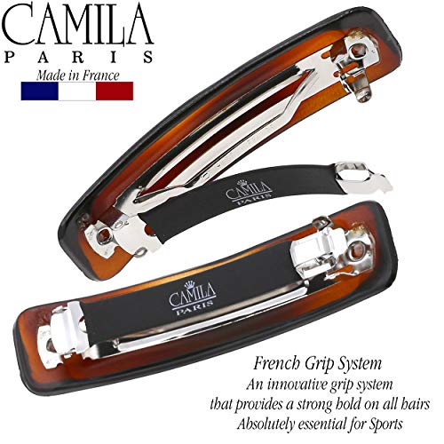 Camila Paris 3-Inch Tortoise Shell French Hair Barrette, Strong Grip Clip