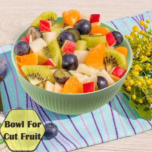 9-Piece Unbreakable Wheat Straw Bowl Set - Multi-Color Dinnerware