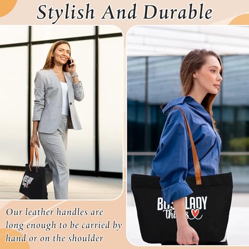 Boss Lady Tote Bag for Women - Canvas Gift Bag for Bosses Day, Black
