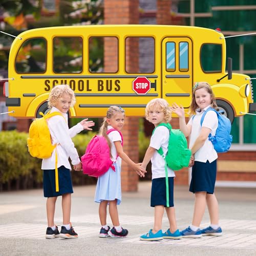 Back to School School Bus Photo Prop – 76.2 x 33 Inch Backdrop