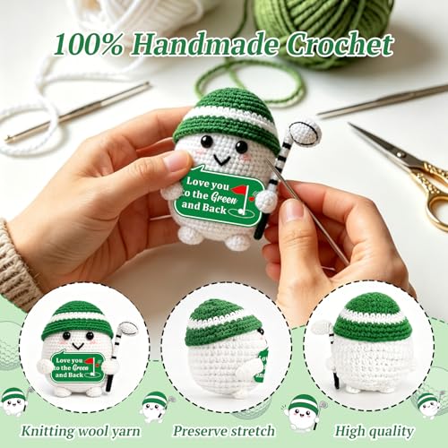 Handmade Crochet Golf Ball Gift for Him - Funny Golf Gifts