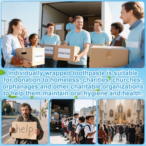 Travel Toothpaste Bulk - 100 Pack 6g Disposable Mini Tubes for Travel