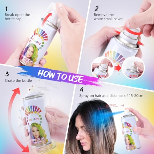 Temporary Blue Hair Color Spray for Halloween & Parties