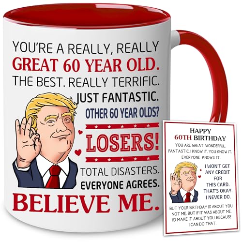 Funny 60th Birthday Coffee Mug for Men & Women - 11oz Ceramic Gift