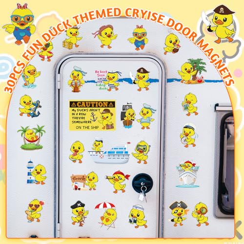 30 Duck Cruise Magnets - Funny Decorations for Party & Cabin