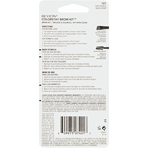 Revlon ColorStay Brow Kit - Longwear Powder, Pomade & Dual-Ended Brush