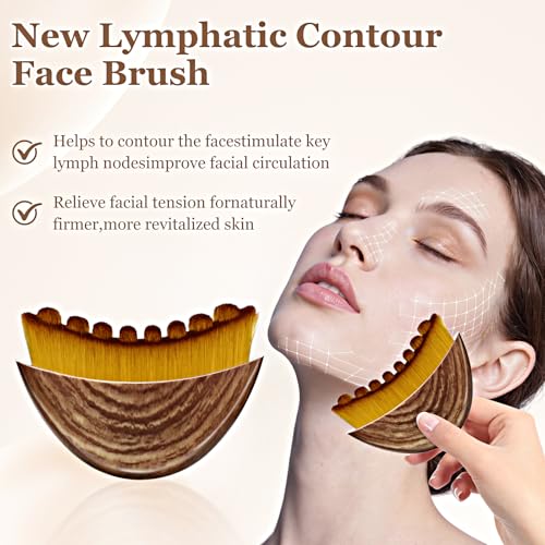 Lymphatic Contour Face Brush - Anti-Puffiness Sculpting Tool