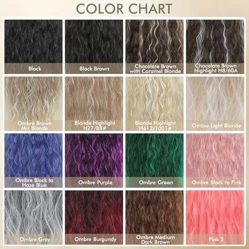 30-Inch Wavy Claw Clip Ponytail Extension - Ombre Grey Curly Hair