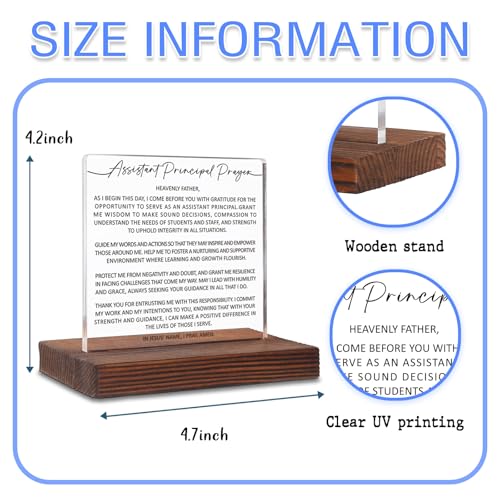 Christian Desk Plaque Gift for Assistant Principal | Positive Energy Decor