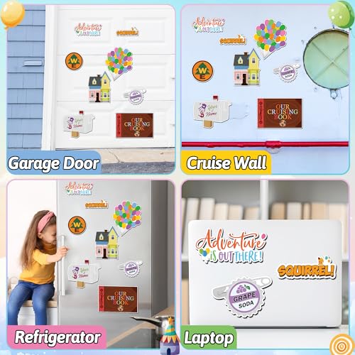 8-Pack Cartoon Cruise Door Magnets - Waterproof & Writable