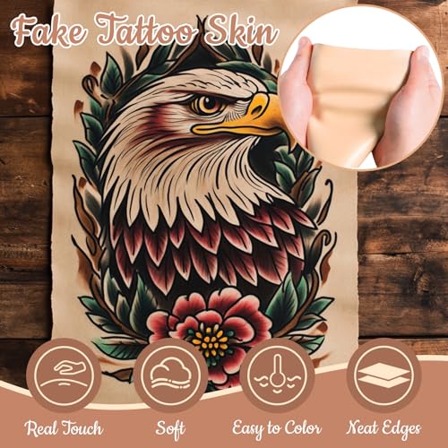 Sukh 10PCS Tattoo Practice Skin - Double Sided Silicone Sheets