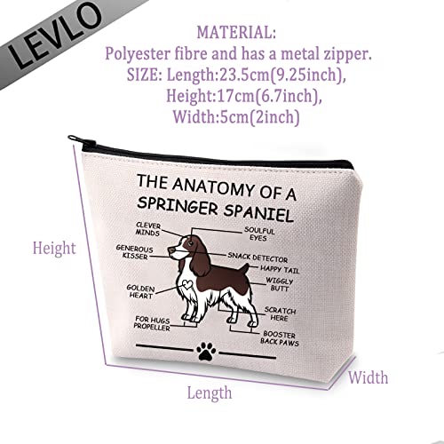 Springer Spaniel Anatomy Cosmetic Bag - Dog Lovers Gift