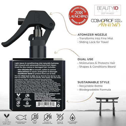 Blackwood For Men 4 Oz Hair & Beard Hydrator Spray – Leave-In Conditioner