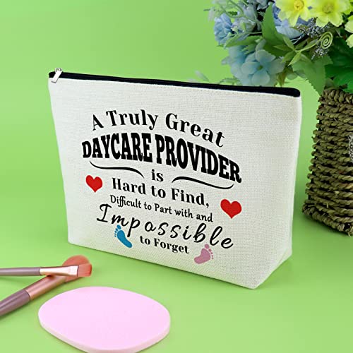 2 Pack Daycare Provider Appreciation Gift Makeup Bags - Teacher Gifts for Childcare Educators