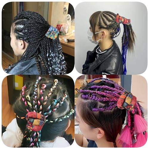 4-Pack Spiral Lock Hair Ties for Dreadlocks - Bendable & Durable