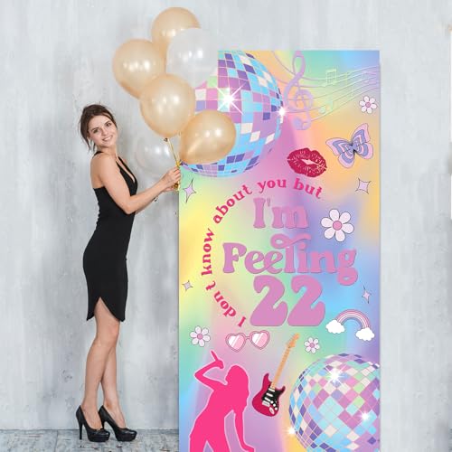 I'm Feeling 22 Birthday Banner - Fun 22nd Party Decoration 3x6ft