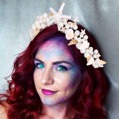 Mermaid Starfish Crown with Pearls & Shells - Bridal Wedding Headband