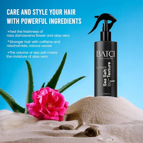 BATCI Sea Salt Spray for Men - Instant Volume & Texture, Lightweight Hair Styling Spray for Effortless Beach Waves, 6.8 fl oz