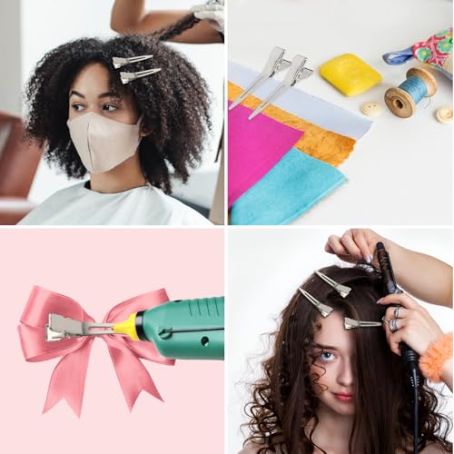 100 Pack 1.77-Inch Rust-Proof Metal Alligator Hair Clips