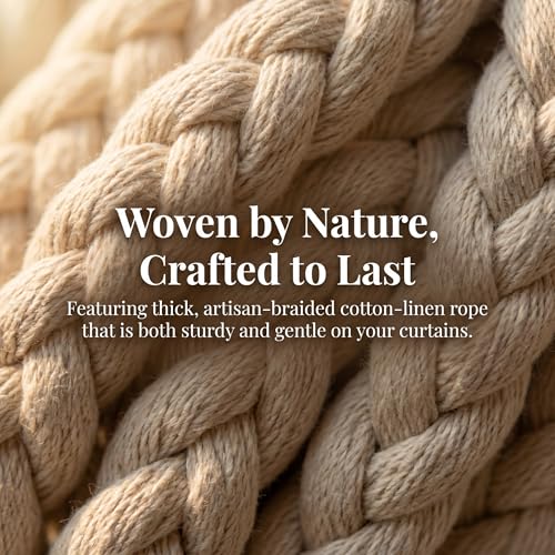 Natural Starfish Rope Curtain Tiebacks - 2 Pack Coastal Decor