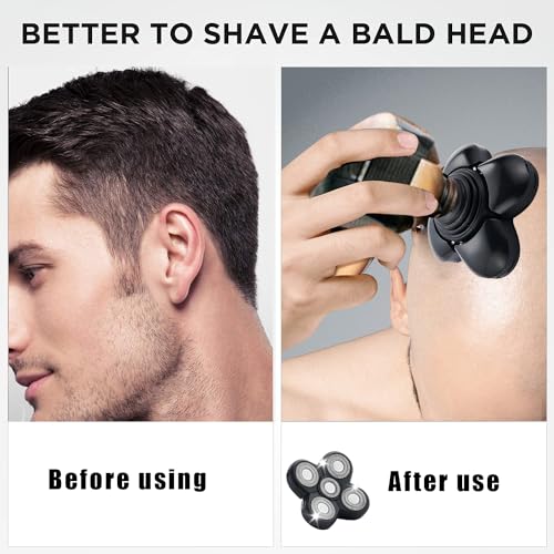 Audoc 5-Head Electric Shaver Replacement Blades for Bald Men - 2 Pack