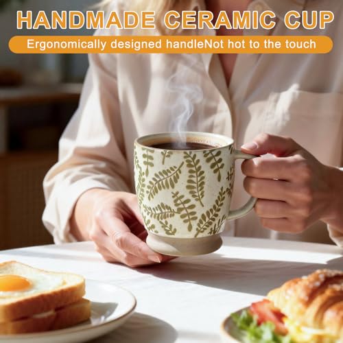 Handcrafted 18oz Coffee Mug - Rustic Ceramic Cup for Tea & Coffee