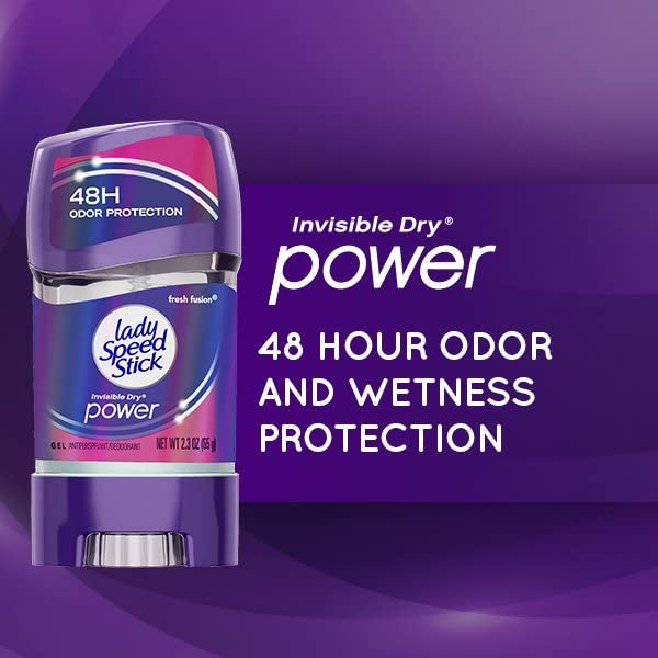 Lady Speed Stick Antiperspirant Deodorant Gel - 48HR Fresh Fusion, 3 Pack