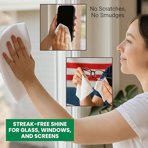 LITO Cotton Dish Cloths - Absorbent Kitchen Towels, 4 Pack 13"x13"