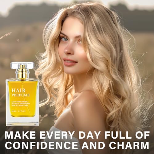 Hair Perfume for Women, 50mL Long Lasting Pheromones Perfume for Women, Lightweight Fragrance Spray for Dry and Frizzy Hair Care