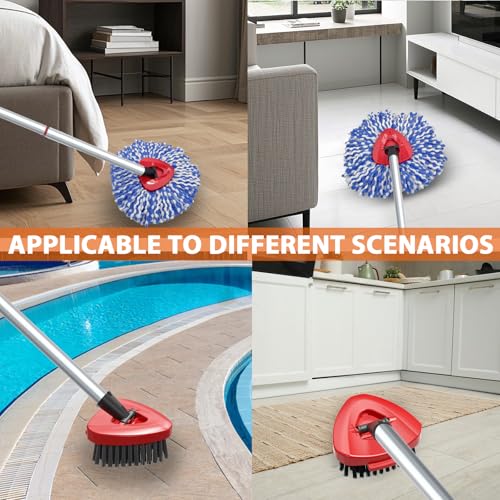 O-Cedar RinseClean Mop Replacement Heads - 2 Microfiber Refills & Stiff Brush