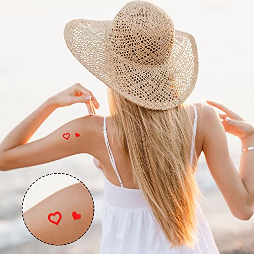 SAVITA 500 Heart Shaped Tanning Stickers - Self-Adhesive, 1 Inch
