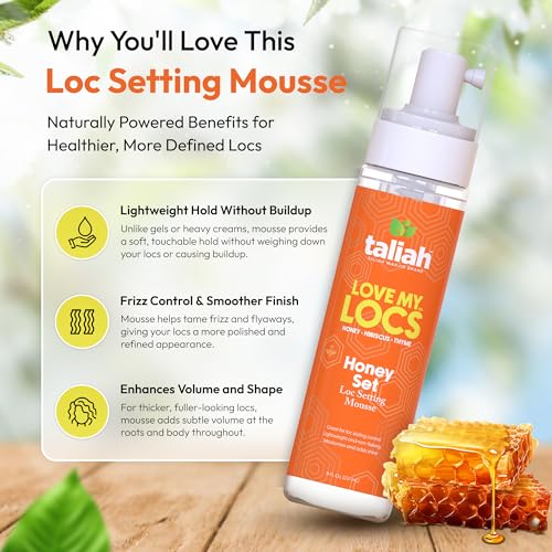 Taliah Waajid Love My Locs Honey Mousse 8oz - Natural Style Hold & Shine