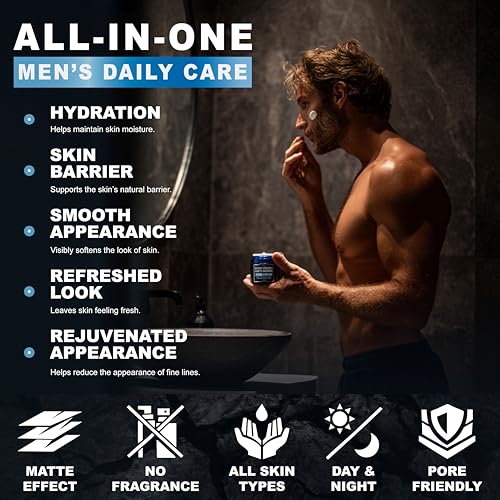 Arvesa Men's Face Moisturizer Cream 1.7 Fl Oz Anti-Aging with Retinol & Collagen