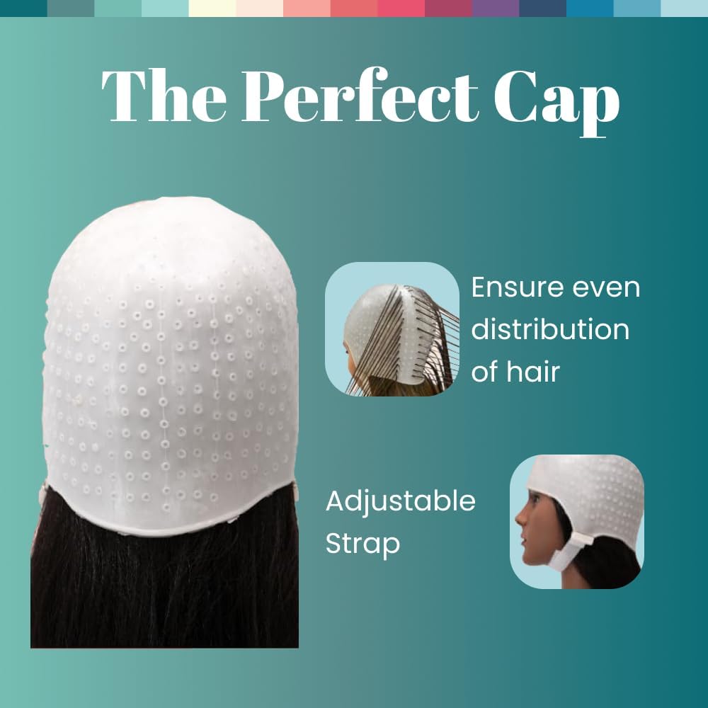 Silicone Highlight Hair Cap - Reusable Professional Cap for Hair Dyeing | Model 233 CA 1 UND