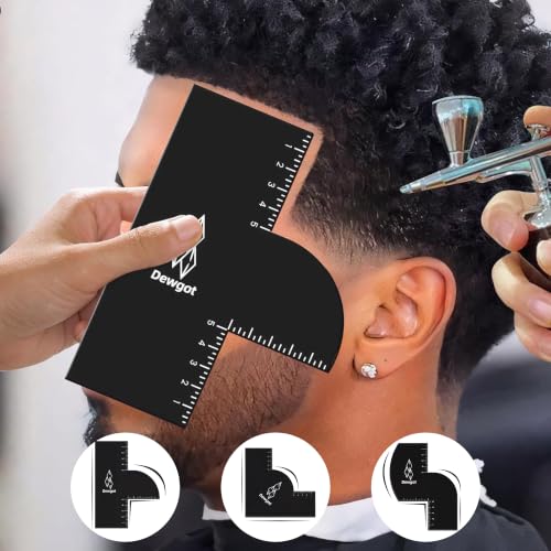 Dewgot Barber Hairline Shaping Tool - Reusable Edge Line Up Card (3PCS)