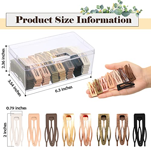 120-Piece Metal Snap Hair Clips Set - 2-Inch Double Grip Barrettes