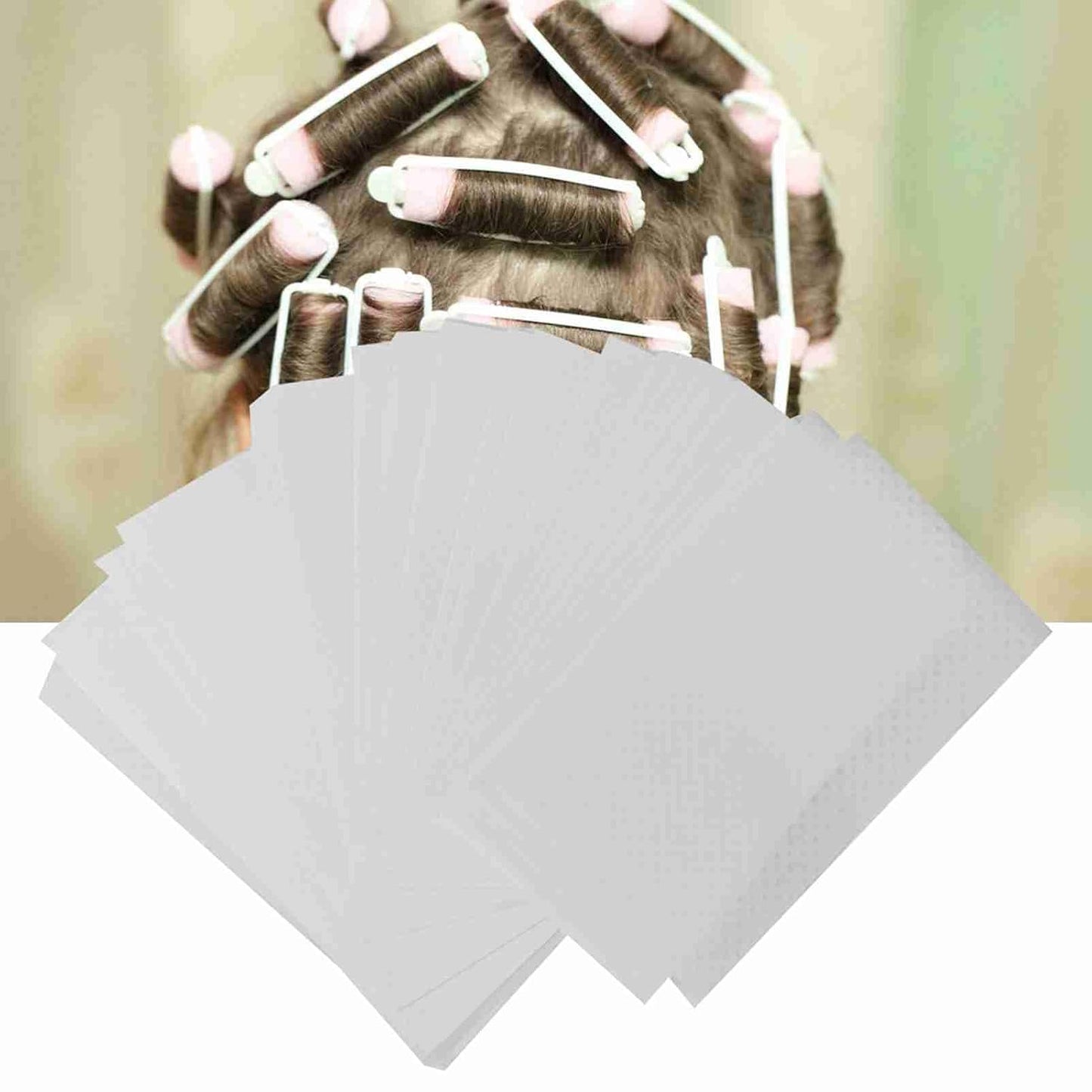 500PCS Breathable Perm End Papers - Disposable High-Temperature Hair Styling Sheets | Ideal for Salon & Home Use
