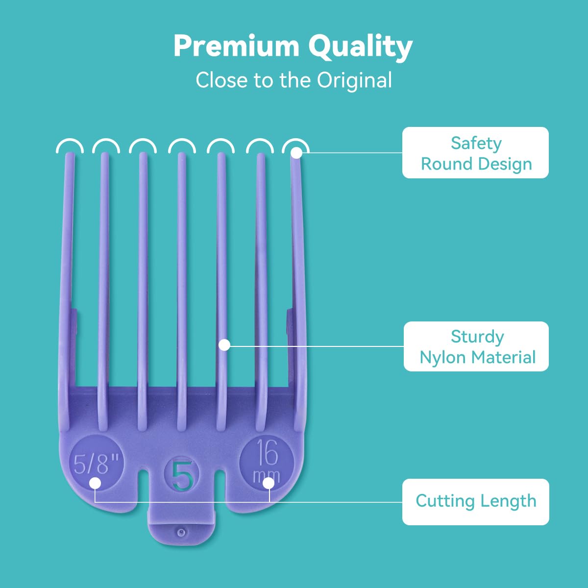 10 Professional Hair Clipper Guards Cutting Guides Compatible with Most Wahl Clippers (Not for All Models) with Organizer, Color Coded Clipper Combs Replacement - 1/16" to 1"