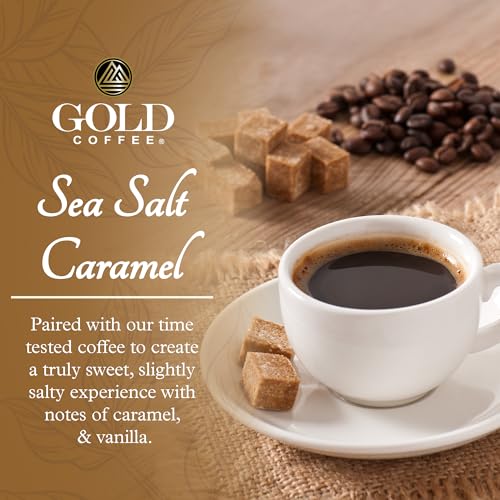Gold Coffee Sea Salt Caramel Flavored Ground Coffee - 12 oz