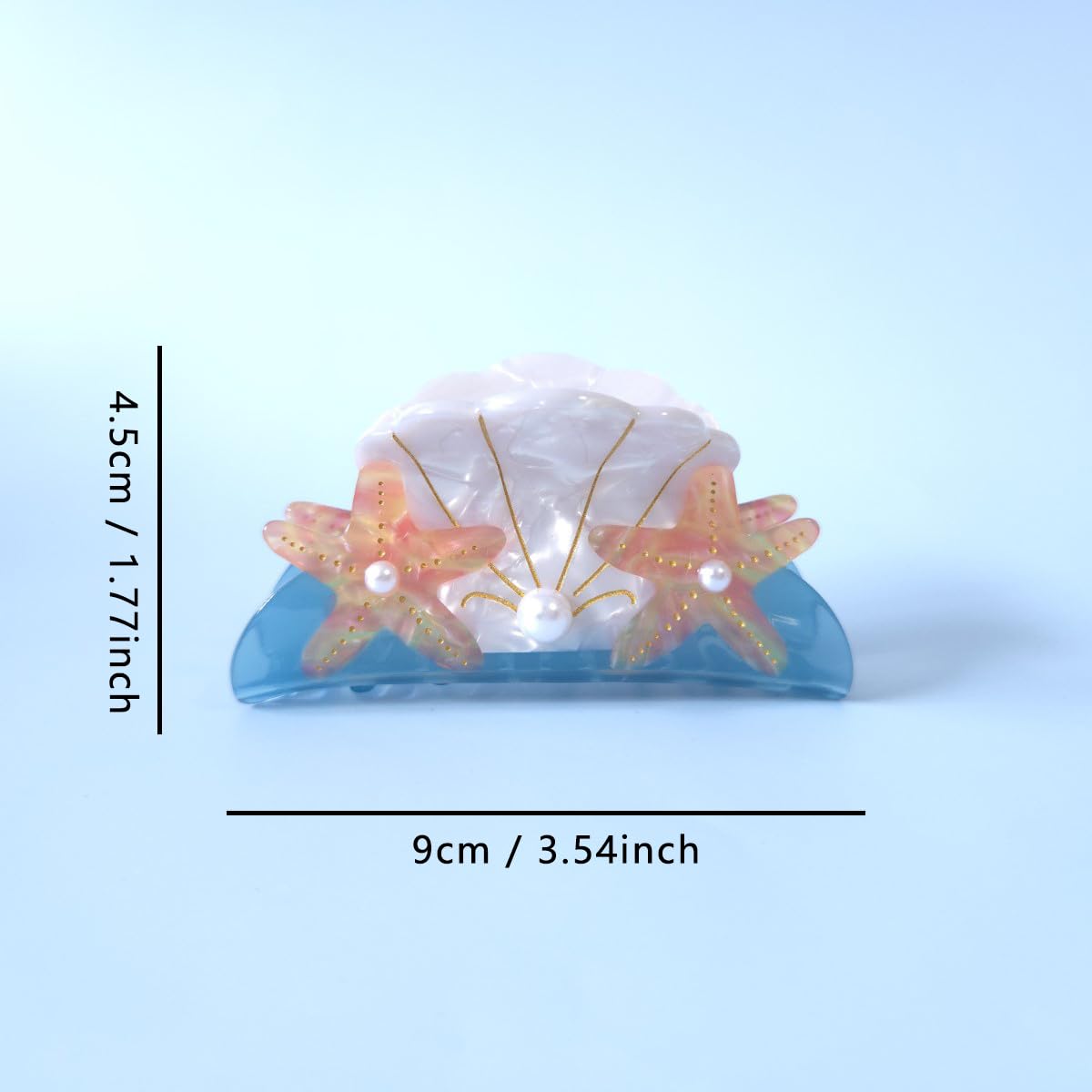 Starfish Hair Clip - Acetate Claw Clip for Women | Stylish Shell Design