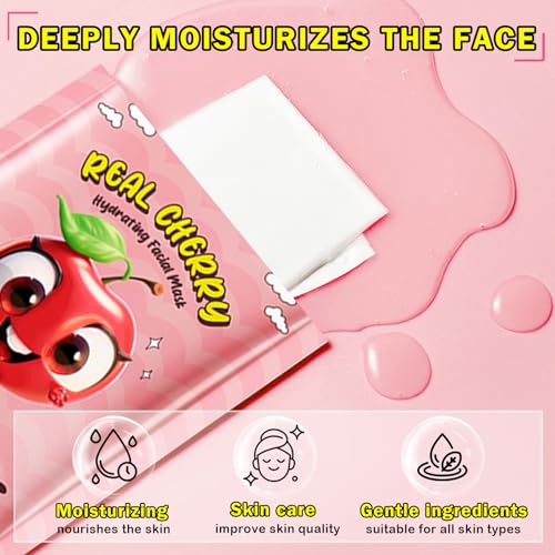 10 Pack Fruit Face Masks - Hydrating Skincare for Kids & Teens