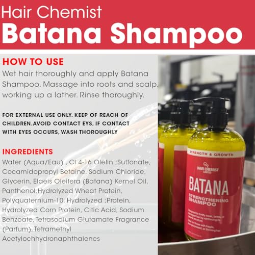 Hair Chemist Batana Strengthening Shampoo - 33.8 oz for Hair Growth