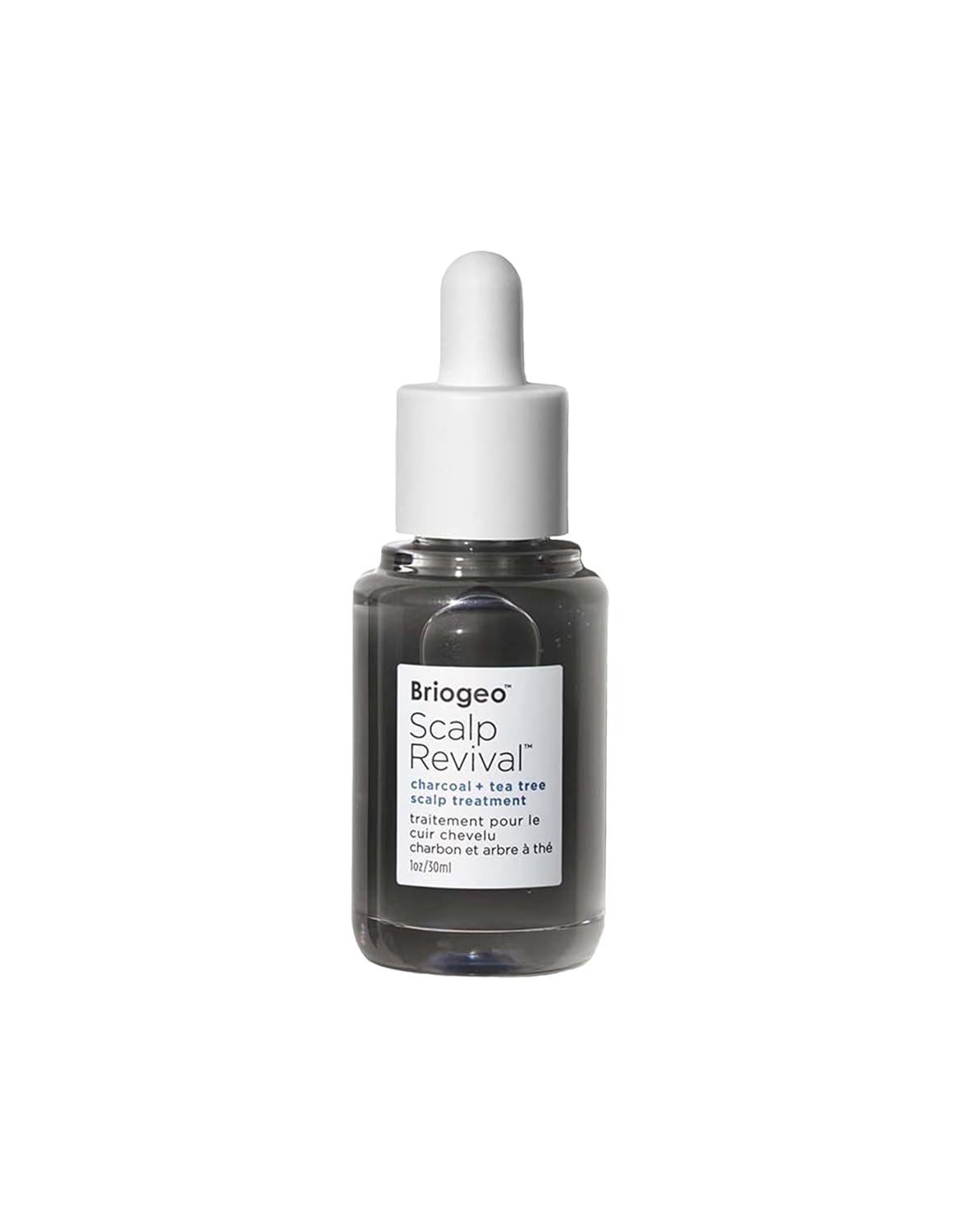 Briogeo Scalp Revival Charcoal & Tea Tree Treatment - Hydrating Leave-In Serum for Dry, Flaky Scalp | 1 oz