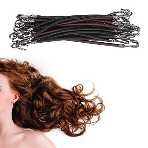 Bungee Hair Ties for Women – 20-Pack No-Slip Ponytail Hooks